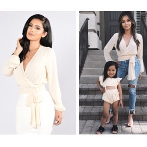 Fashion Nova Little White Lies Top - Ivory Blouse